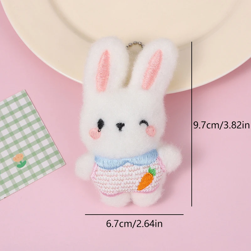 Cartoon Plush Rabbit Doll Keychain School Bag Pendant Doll Cute Plush Bag Hanging Accessories Doll Key Chains Children's Gift