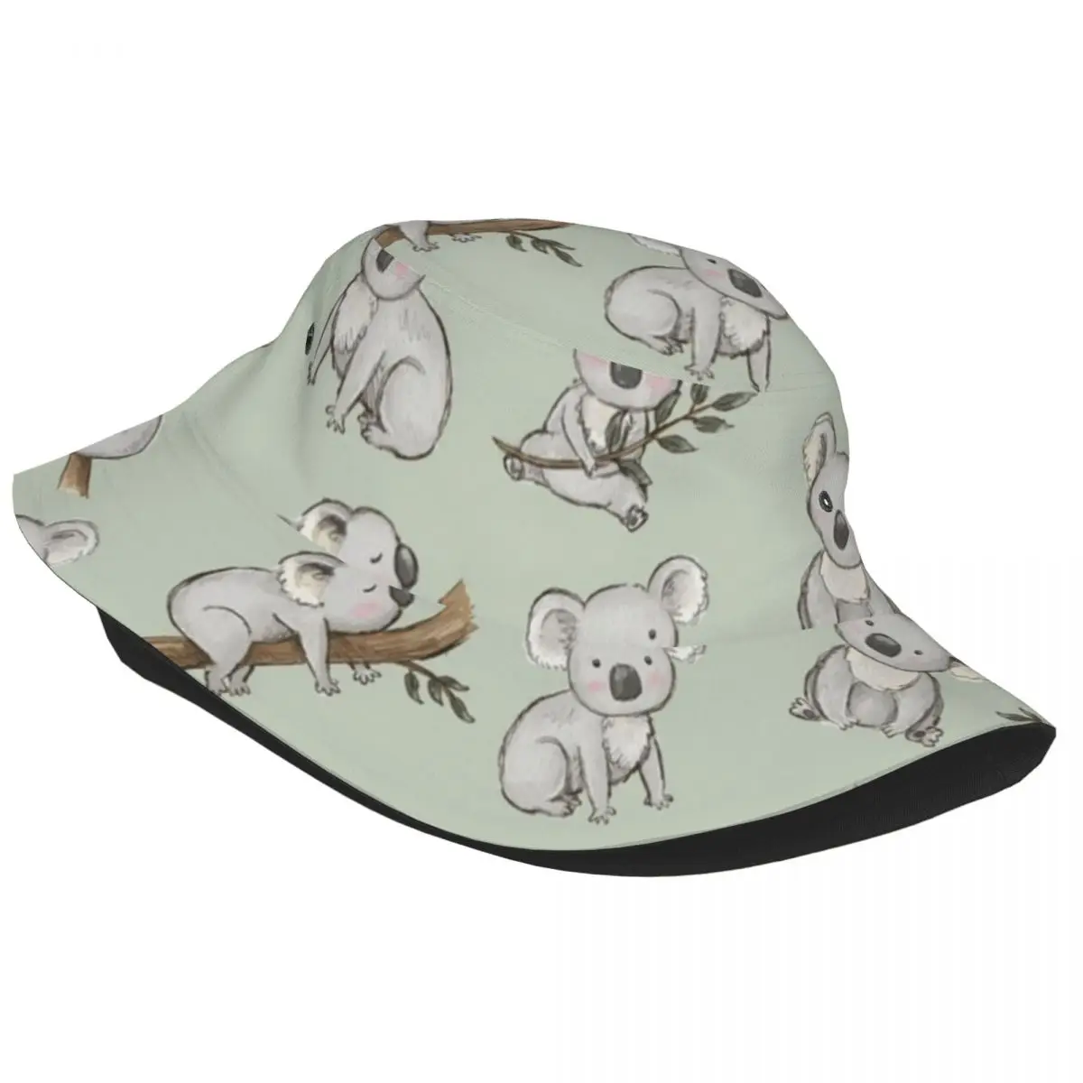 Aussie Animals Bucket Hat For Men Women Cute Koalas Fisherman Hats Travel Hiking Caps Fold Street Style Custom Sunscreen Hats