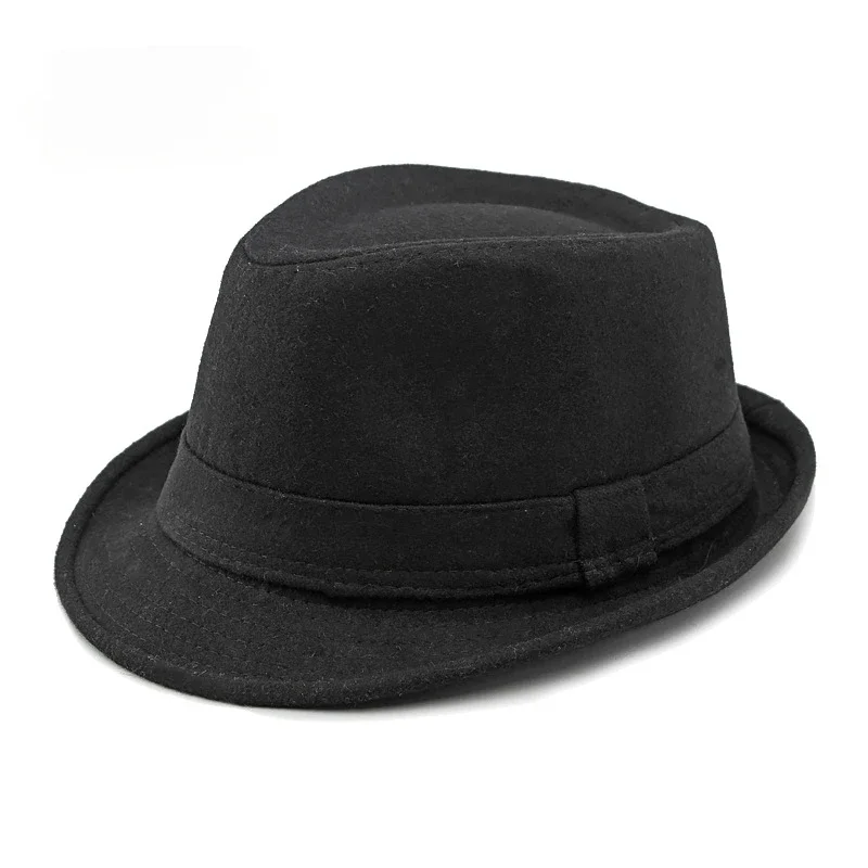 Autumn and Winter Franny Simple Hat Men and Women British Retro Jazz Hat Gentleman Woolen Fedoras