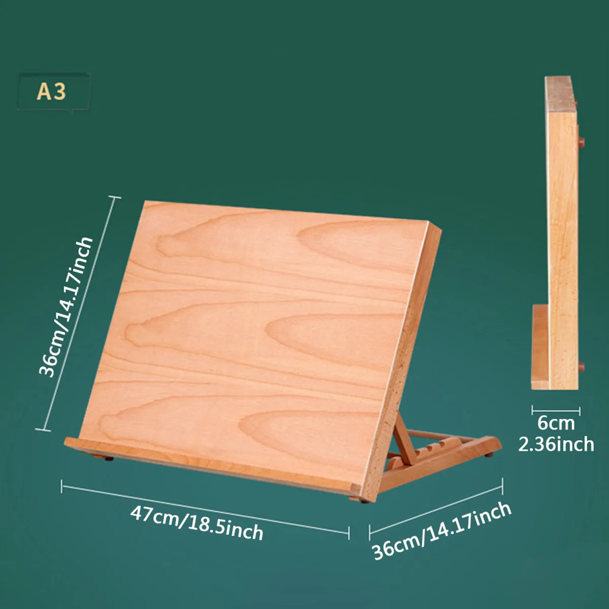 

Складной деревянный держатель для рисования с наклонной доской для письма, портативный настольный держатель для рисования, многофункциональная доска для рисования