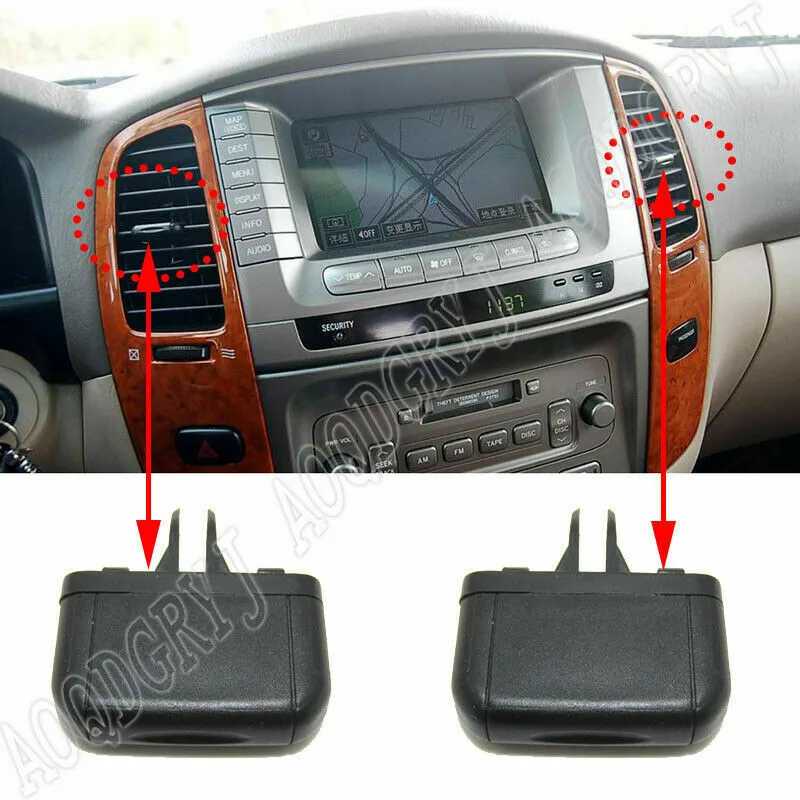 

Fit For Toyoya Land Cruiser FJ/LC100 LEXUS LX470 Central air-Condition Vent Outlet Tab Clip Repair 2PCS