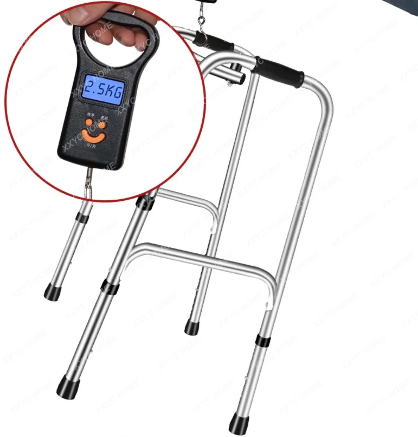 Elderly Walking Aid Rehabilitation Training Equipment Crutches Walking Trolley with Stool