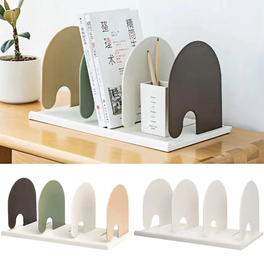 Convenient Non-Skid Adjustable Bookends Detachable Stable Base Simple Book Holder Sturdy Reusable Documents Stand Office