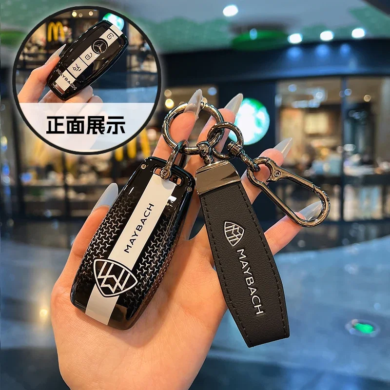 Alloy Style Fashion Car Key Case Cover Shell Fob For Mercedes Benz A C E S G Class GLC CLE CLA W177 W205 W213 W222 X167 AMG
