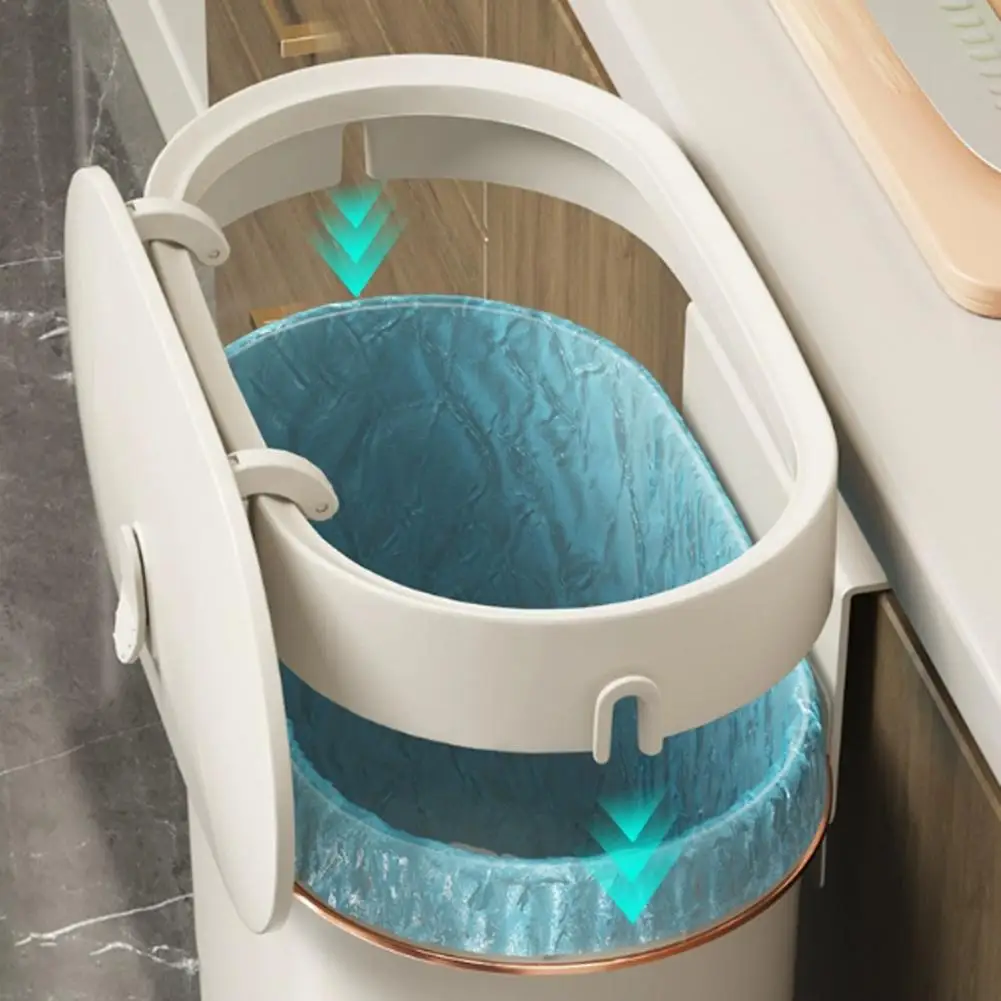 Sealed Lid Garbage Wall-mounted Trash with Lid Anti-odor Sealed Design Insect-proof Kitchen Garbage Bin Opening No Drilling