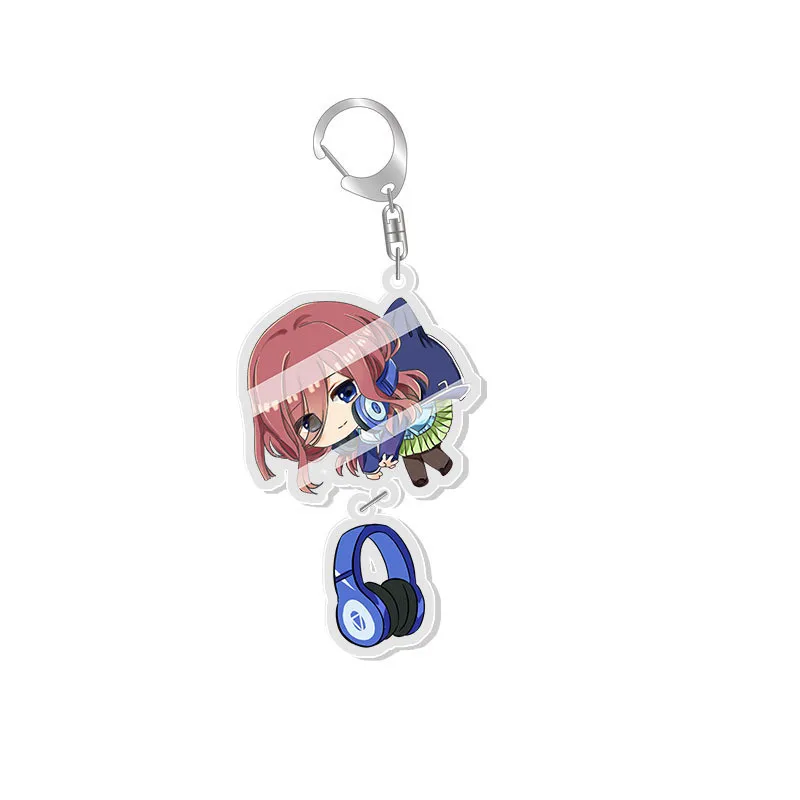 The Quintessential Quintuplets Nakano Miku Keychains Nino Pendants Ichika Keyring Yotsuba Itsuki Bag Decorations Accessories