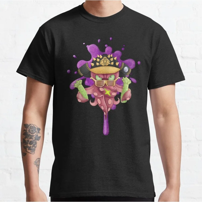 DJ OCTAVIO  Cartoon Video game Splatoon Gift T-Shirt for gamer 100% Cotton y2k clothing Short-Sleeve Tee All Size Tops