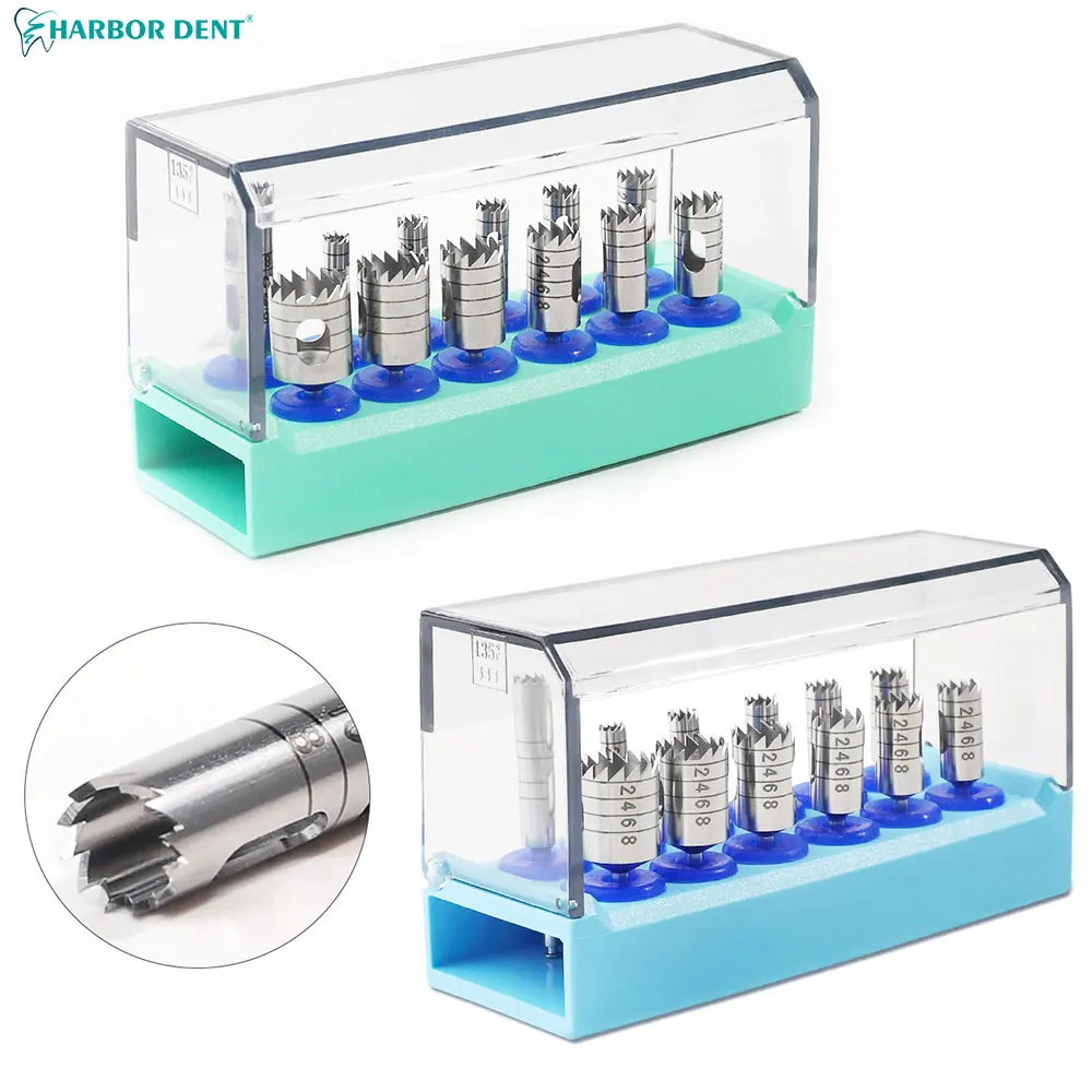 1Set Dental Implant Bone Trephine With Bur Disinfection Holder For Handpiece Surgical Instrument Implant Drill