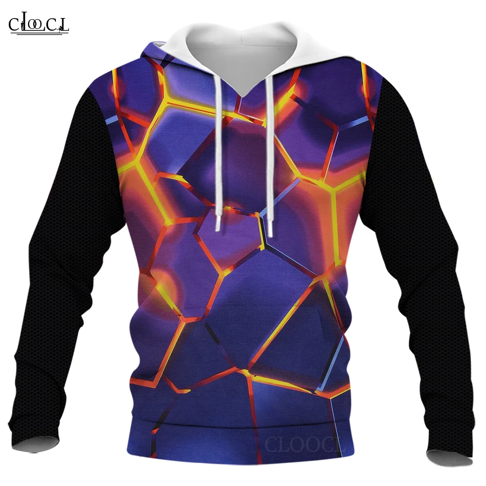 

CLOOCL Men Hoodie Volcanic Magma 3D All Over Printed Unisex Sudaderas Hombre Hooded Pullover Asian Size S-5XL Sports Hooded Top