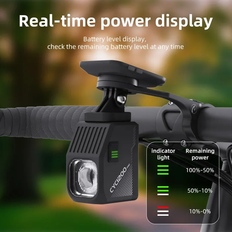 

CYCLAMI 1200 люмен, линия отключения, беспроводной пульт дистанционного управления, подвесной передний фонарь для велосипеда, фара Type-C, перезаряжаемый велосипедный фонарь