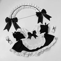 40cm Cute Maid Dress Set Cosplay Costumes For Sitting Plush Doll Clothes Accessories Prop Decoration