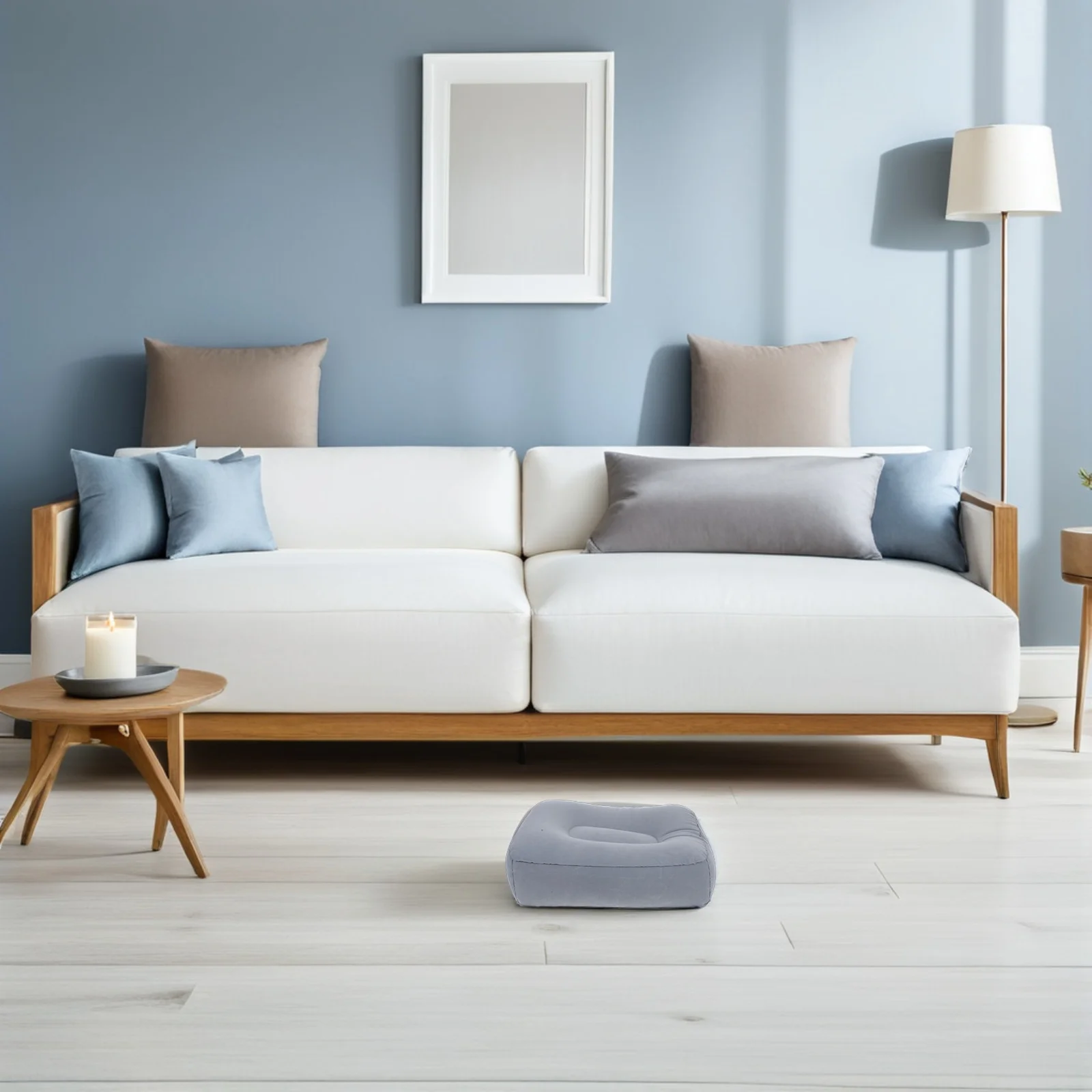 Repose-pieds gonflable en Pvc, 2 pièces, coussin floqué, repose-pieds de voyage pour avion, voiture, bureau, Support Portable, Circulation de santé