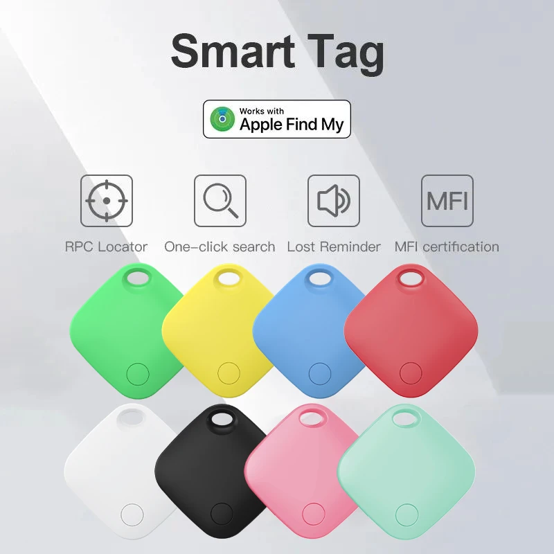 inteligente bluetooth gps tracker trabalho para a apple find my app itag dispositivo anti lembrete perdido mfi localizador chave do carro pet criancas finder 01