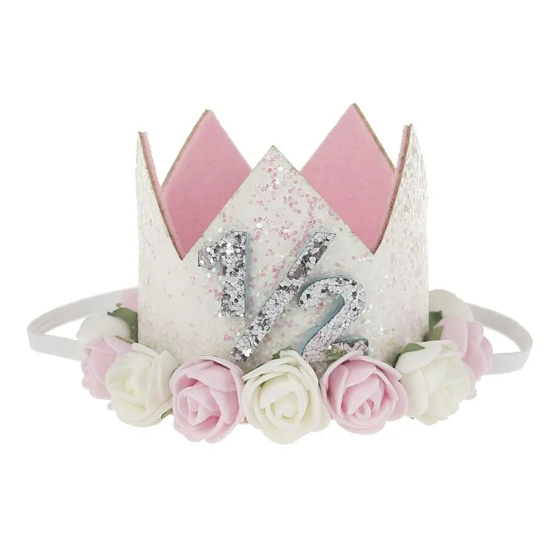 Decorazioni per feste di compleanno bambini Baby 1 2 palloncini di compleanno di 3 anni Baby Shower Boy Girl 1st Birthday Party Crown Hat