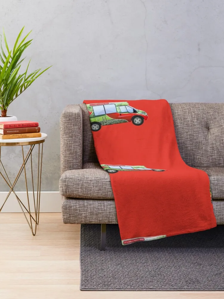 Yorkshire Tea Van Red Throw Blanket Soft Beds sofa bed Stuffeds Blankets