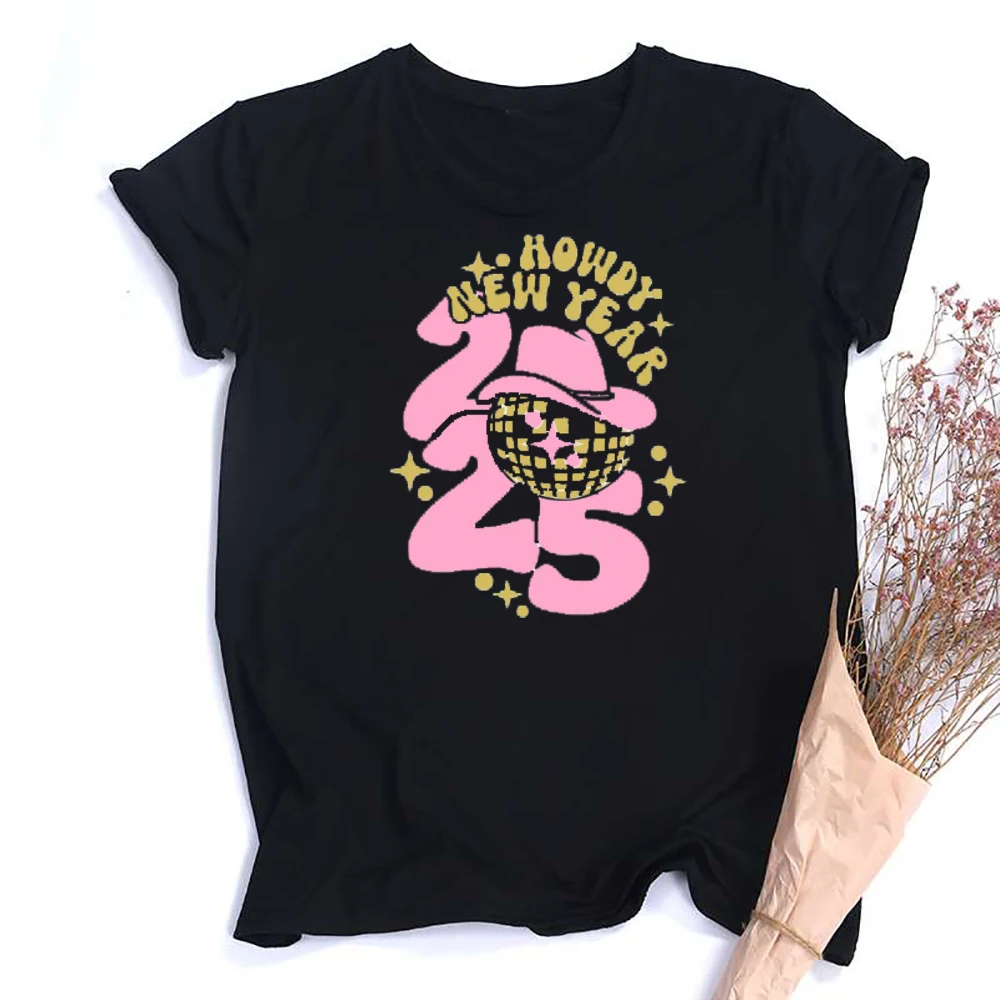 Happy New Year 2025 Women Fashion Top Clothes in My 2025 ERA New Year\'s Eve Shirt Women Short Sleeve Holiday Shirts