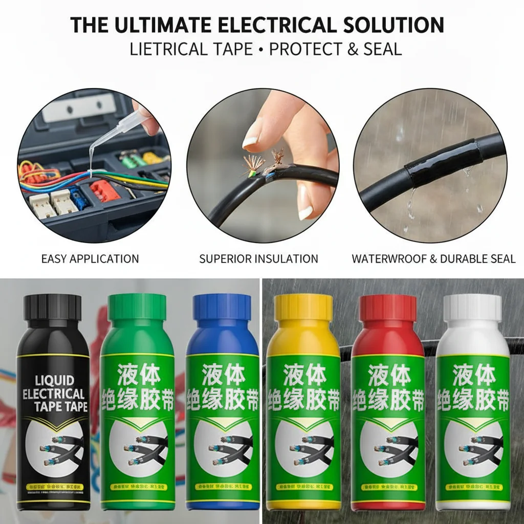 50ml Electrical Circuit Liquid Insulation Tape Heat-Resistant Flame-Retardant Adhesive for Wire Collection Circuit Board Compone
