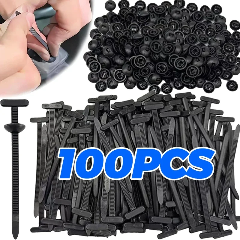 Nylon Zip Ties Multi-Purpose Car Engine Guards Underbody Panel Fastener Clip Screw Replacement Heavy Duty Self-locking Cable Tie
