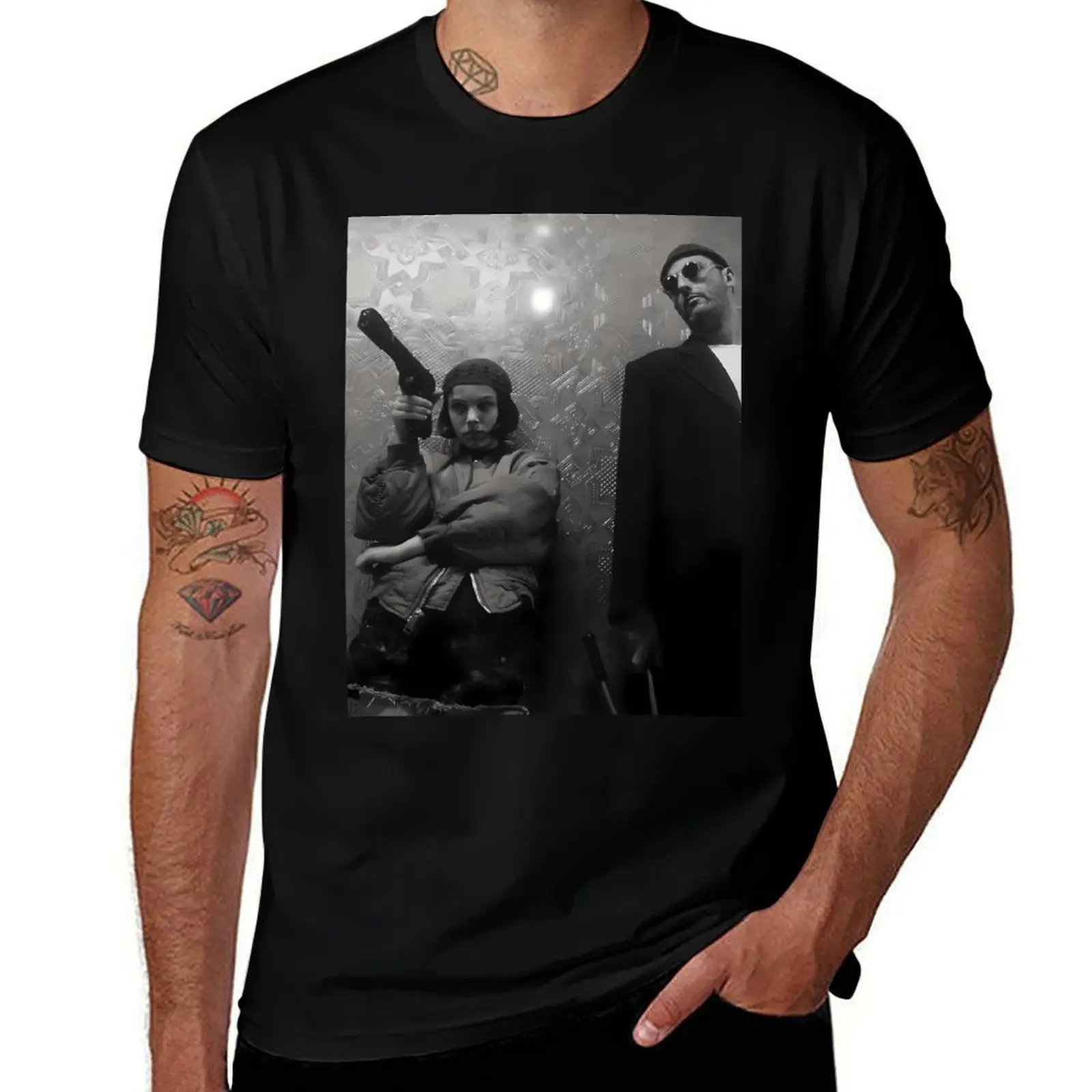 

Leon the professional midcentury retro movie poster T-Shirt man t shirt T-shirts man T-shirt men