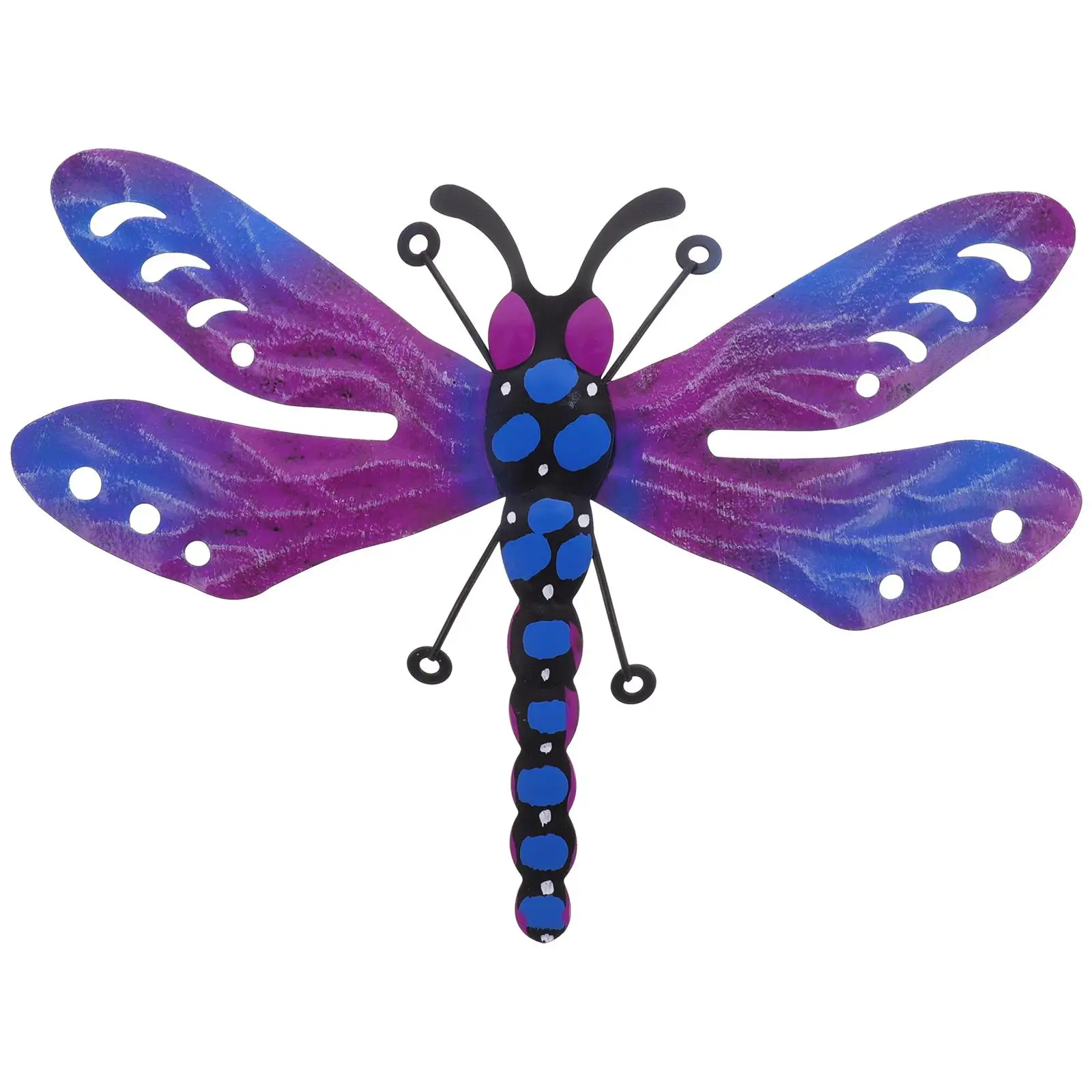 

Metal Dragonfly Wall Decor Durable Iron Hanging Ornament Simple Structure Living Room Garden Fence Gate Sculpture