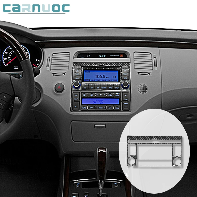 

For Hyundai Azera 2006-2011 Car Carbon Fiber Stickers Interior Decorative Accessories Radio With CD And Cassette Player