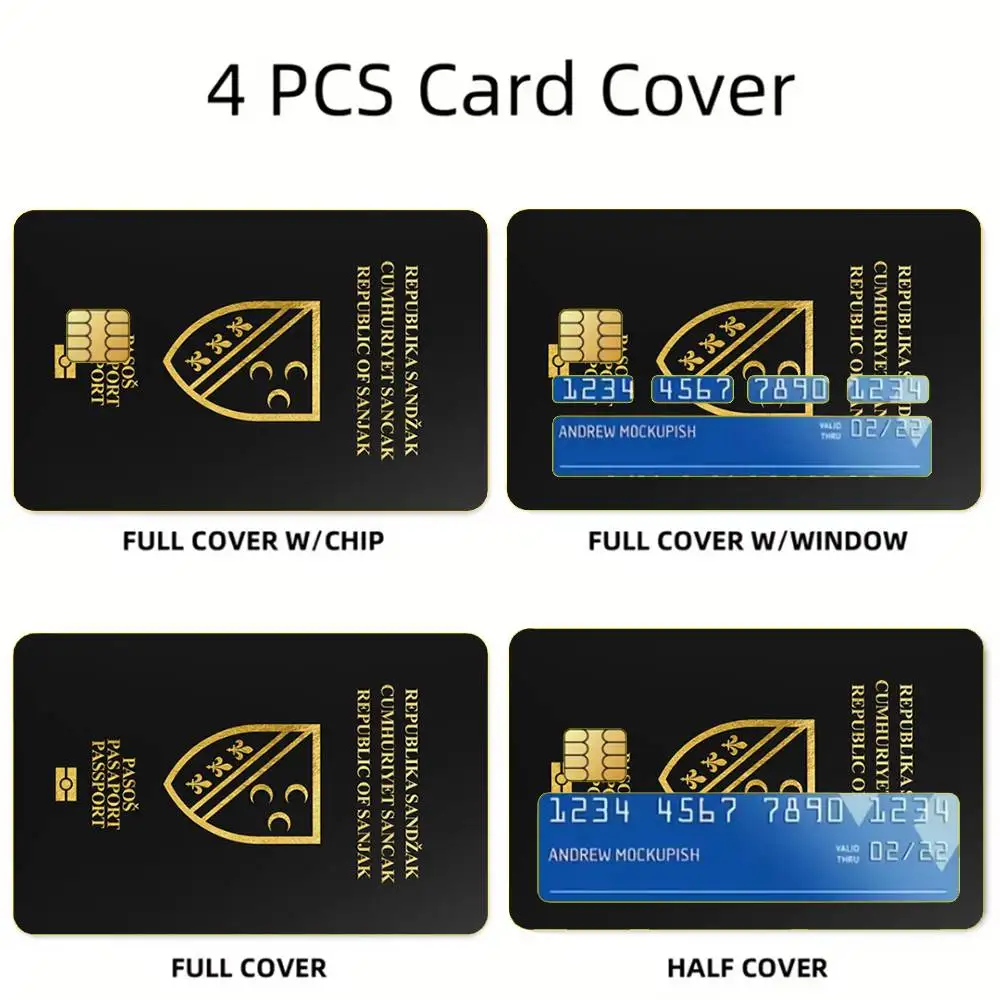Sandjak Sandzak Flag Passport Card Stickers For Debit Bank Credit Cards Metro Bus Pass Sticker Decoration Cover Skin
