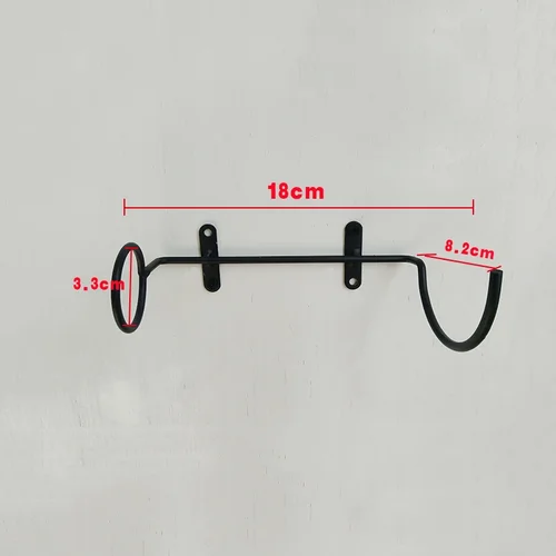 Imagen 2 del producto Estante de exhibición de vino con tornillos para el hogar, organizador de almacenamiento de cocina, soporte de botella de hierro negro montado en la pared Simple, 10 piezas