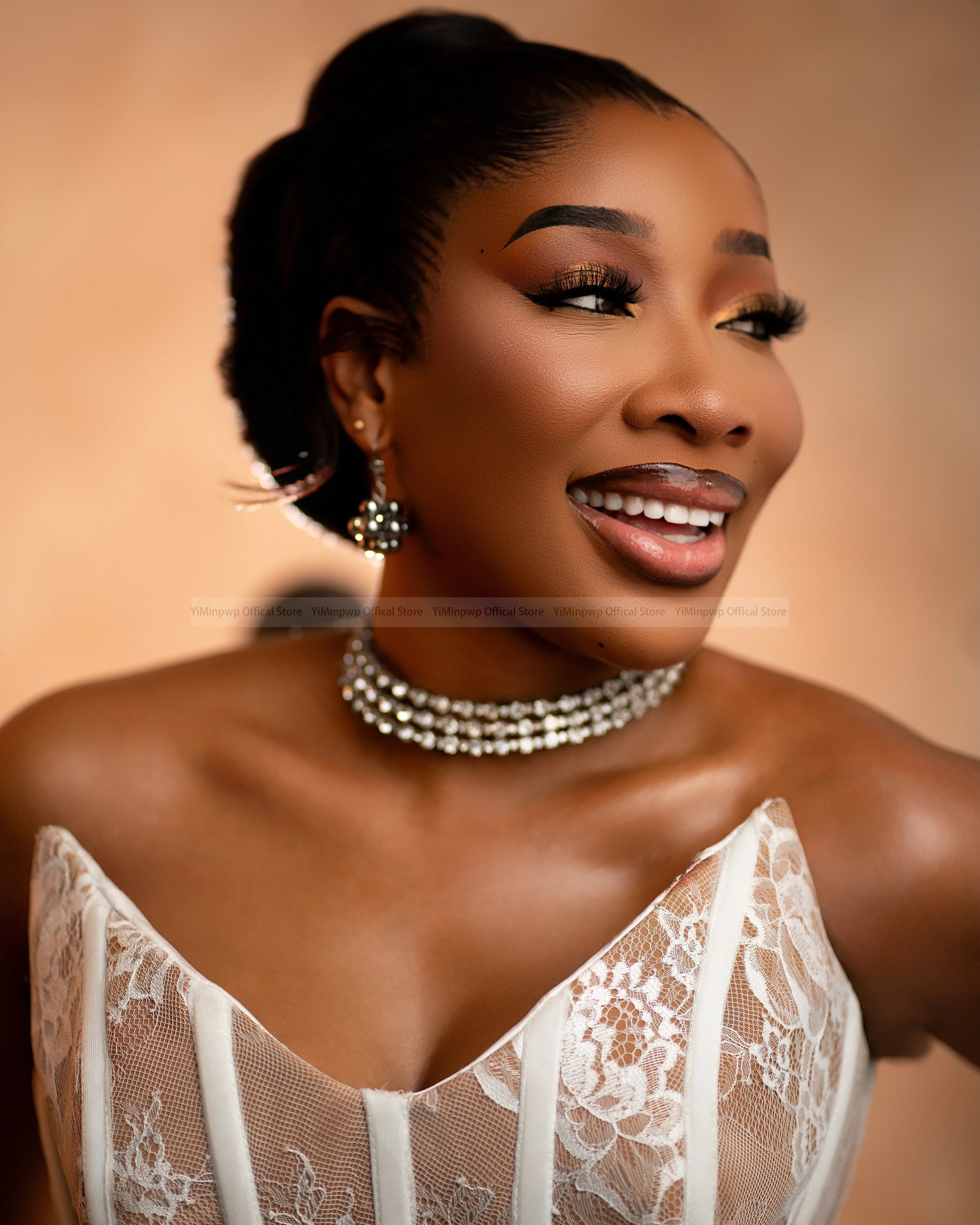 Aso Ebi Nigeria Wedding Dress for Bride to be Morning Robe Bridal Shower Dress Sweetheart Dropwaist Lace Tulle Customzied