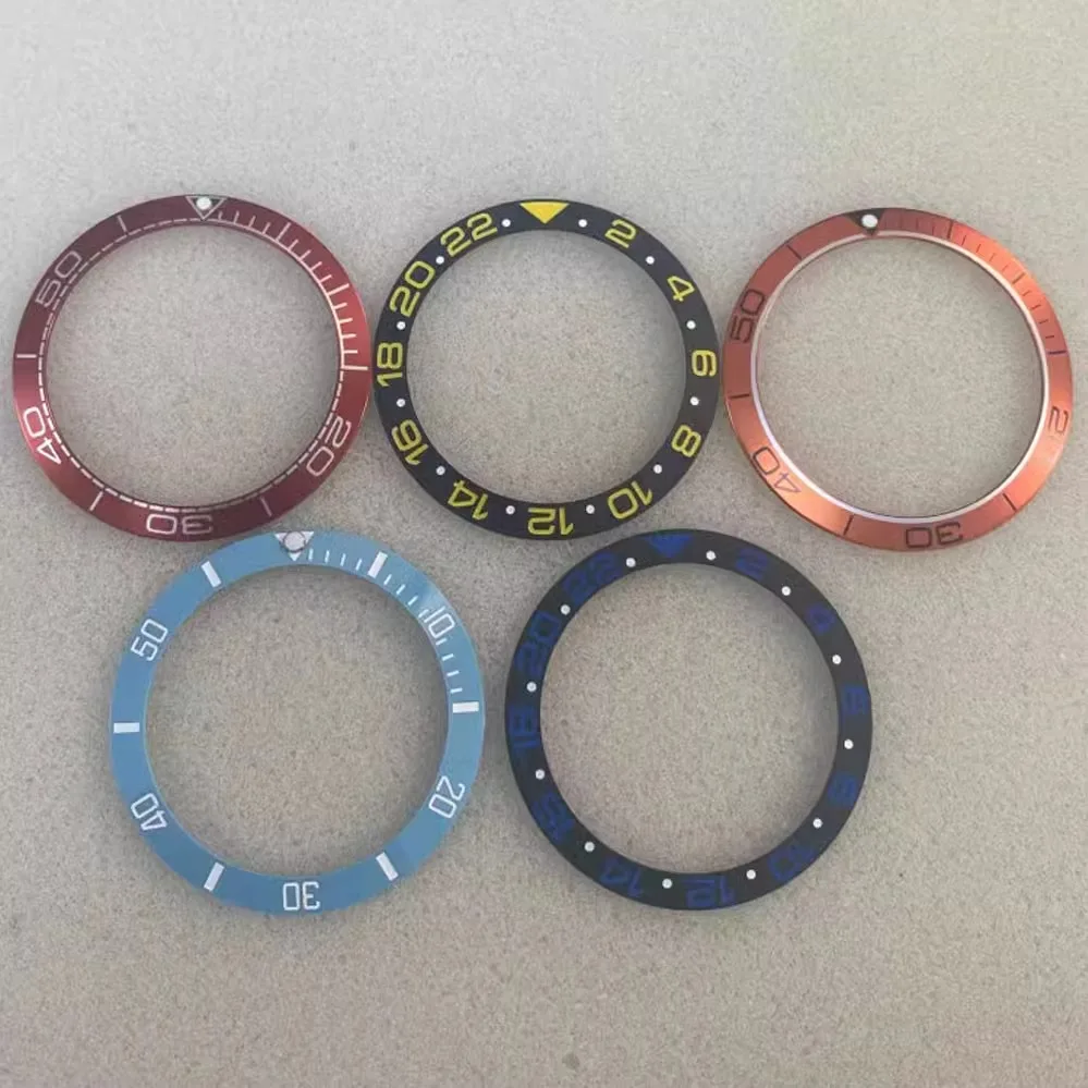 

MAGNESIUM ALUMINUM/CERAMIC RIM GMT/SUB OUTER DIAMETER 38MM, INNER DIAMETER 30.5MM SUITABLE FOR SUB CASES IN THE STORE 40MM