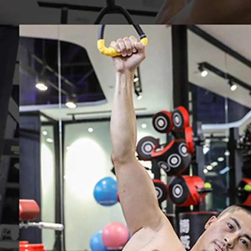   Gymnastic Rings Set Home Fitness Training Equipment with Adjustable Buckles Heightening Pull Rings for Physical Training