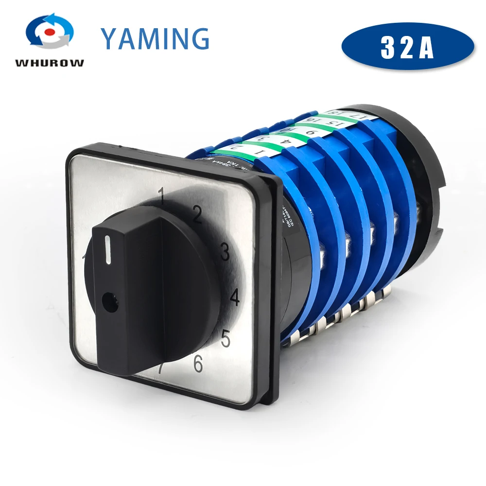 

10 Positions Welding Machine Rotary Cam Switch KDHC-32/5 For CO2 Gas Welder Selector 32A 5 Poles 20 Terminals