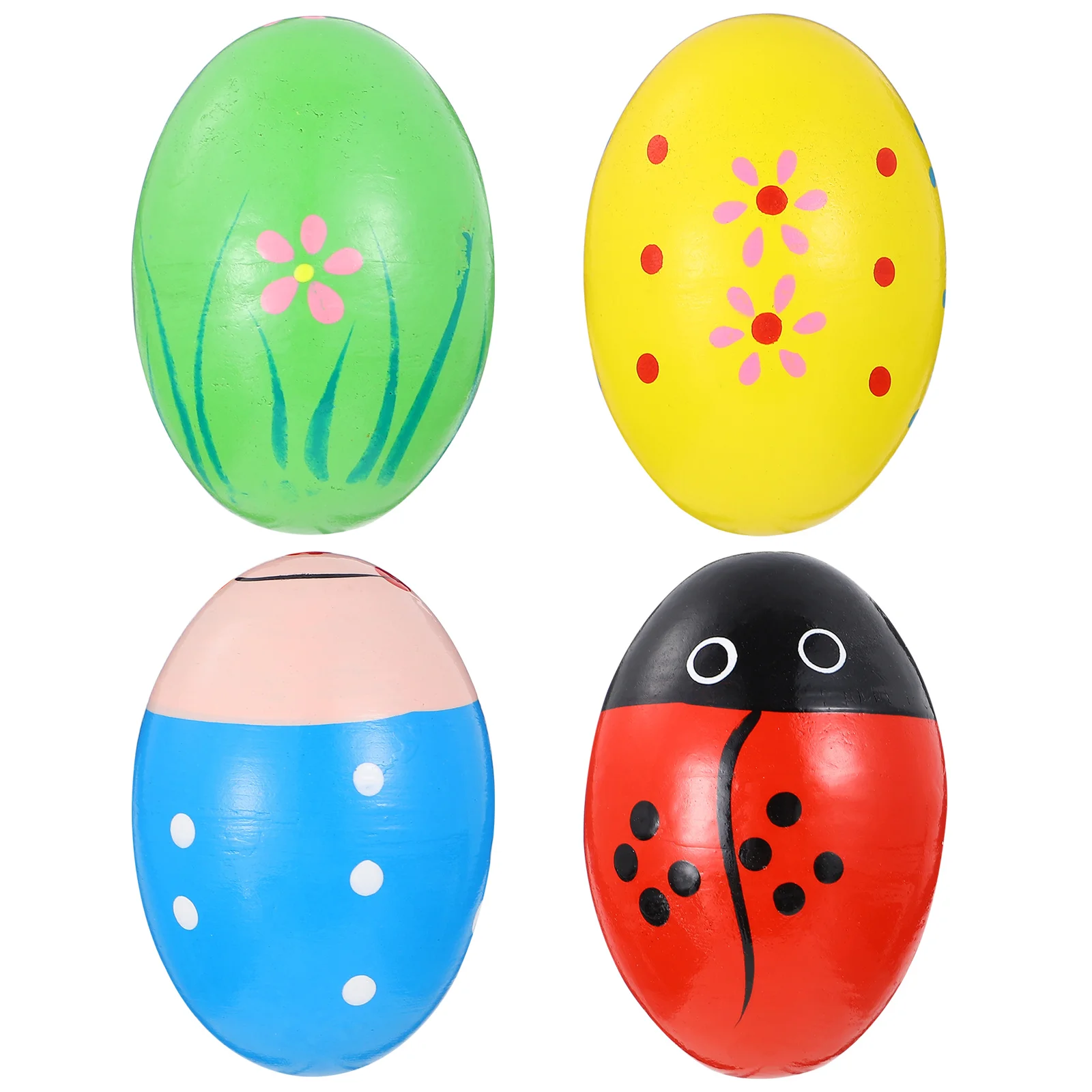 4 Pcs Maracas Shakers Kids Easter Egg Toys Sand Eggs Children’s for Toddlers Percussion