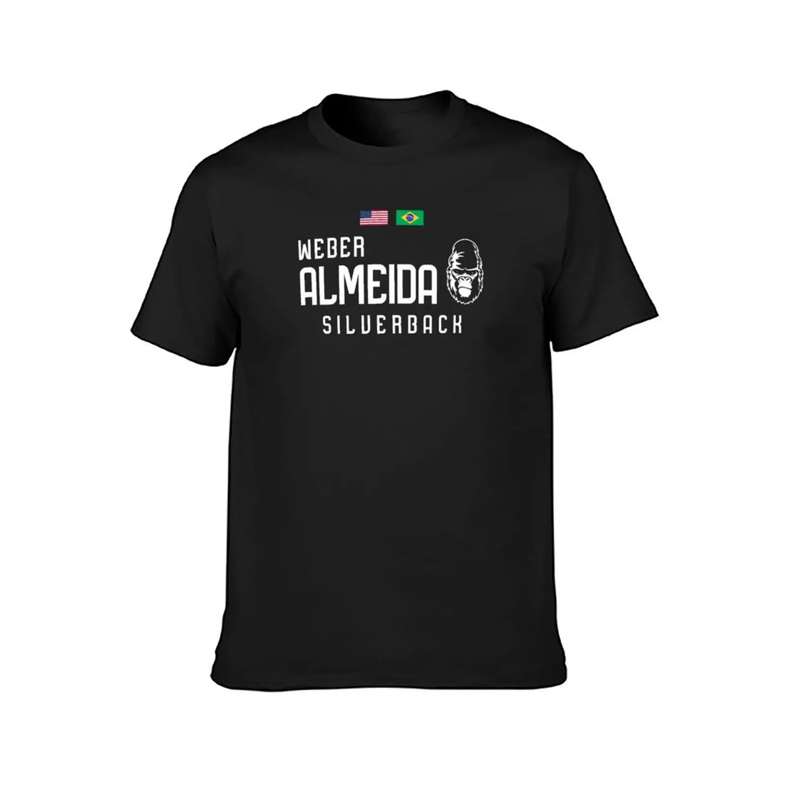 T-shirt Weber Almeida pour hommes, hauts noirs, t-shirts d'été