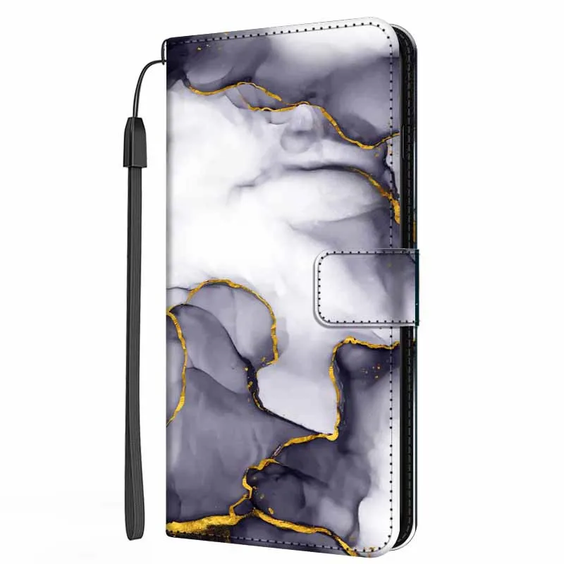 Leather Book Case For Samsung Galaxy A53 5G / A13 4G / A33 5G / A23 4G / M23 A14 A34 A54 Wallet Flip Cover Holder Stand Marble