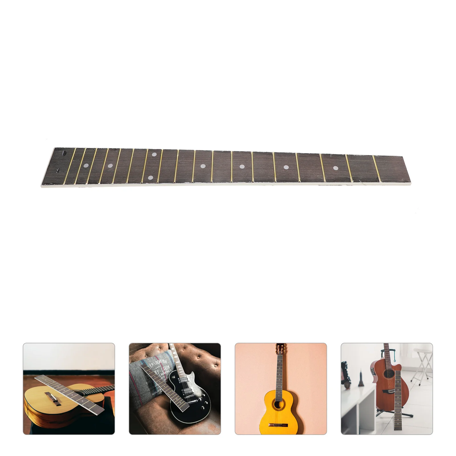 

Portable Guitar Wood Fingerboard Electric Lap Steel Pickup Tech Ukulele Replacement Fretboard