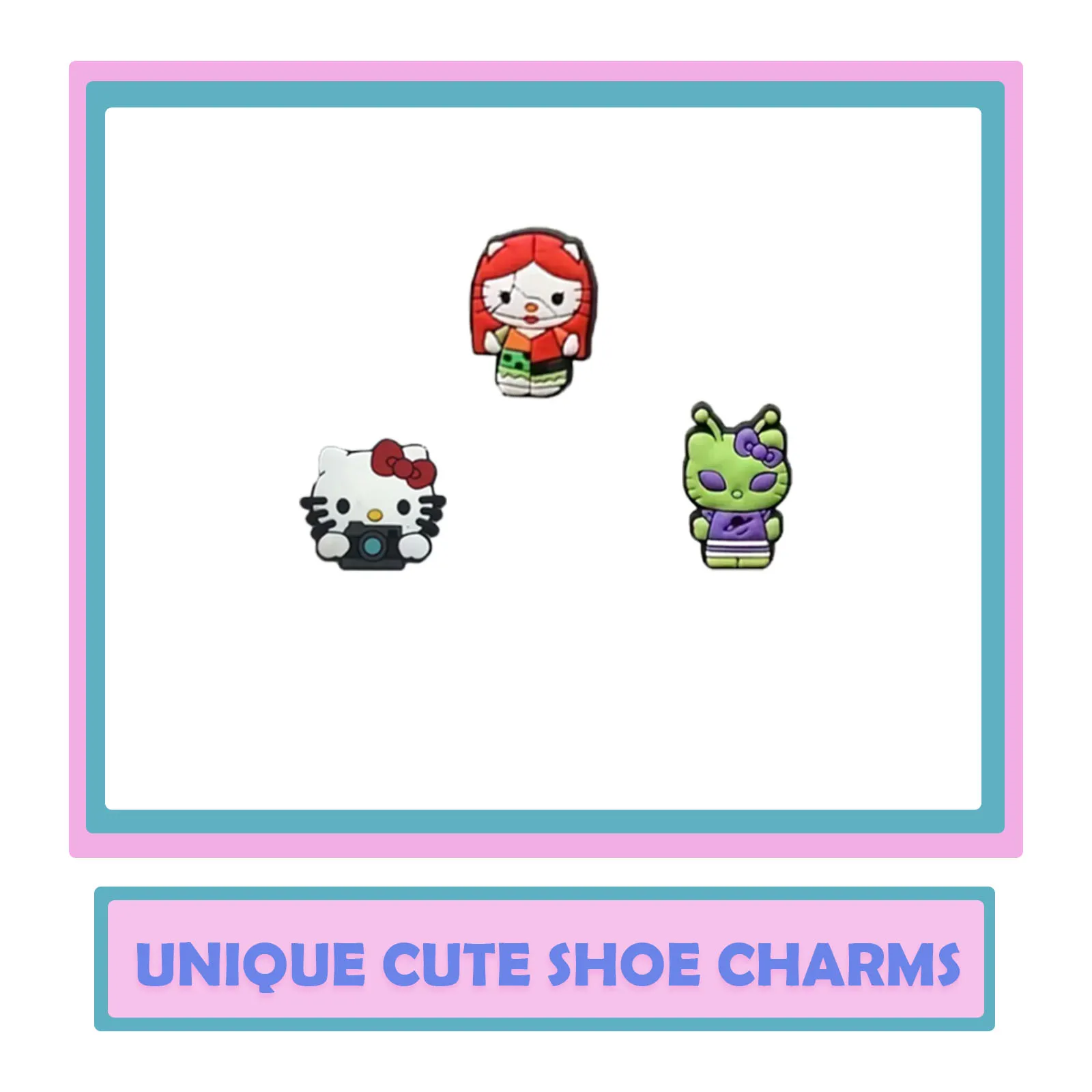 Random 10/20/30Pcs Sanrio Hello Kitty Series Shoe Charms For Sandals, PVC DIY Shoe Decorations Accessories Shoe Pins Great Gift image 3