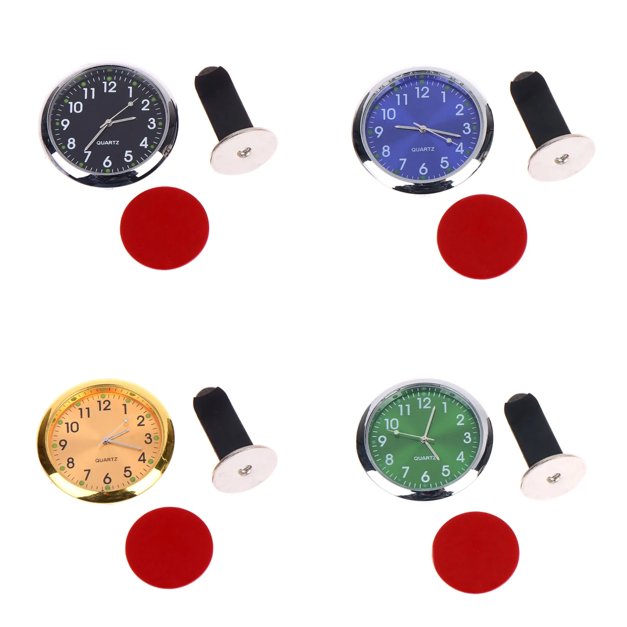 Car Clock -Small Luminous Car Watch Automobile Air Outlet Dashboard Clock Stick-On Electronic Noctilucent Decoration