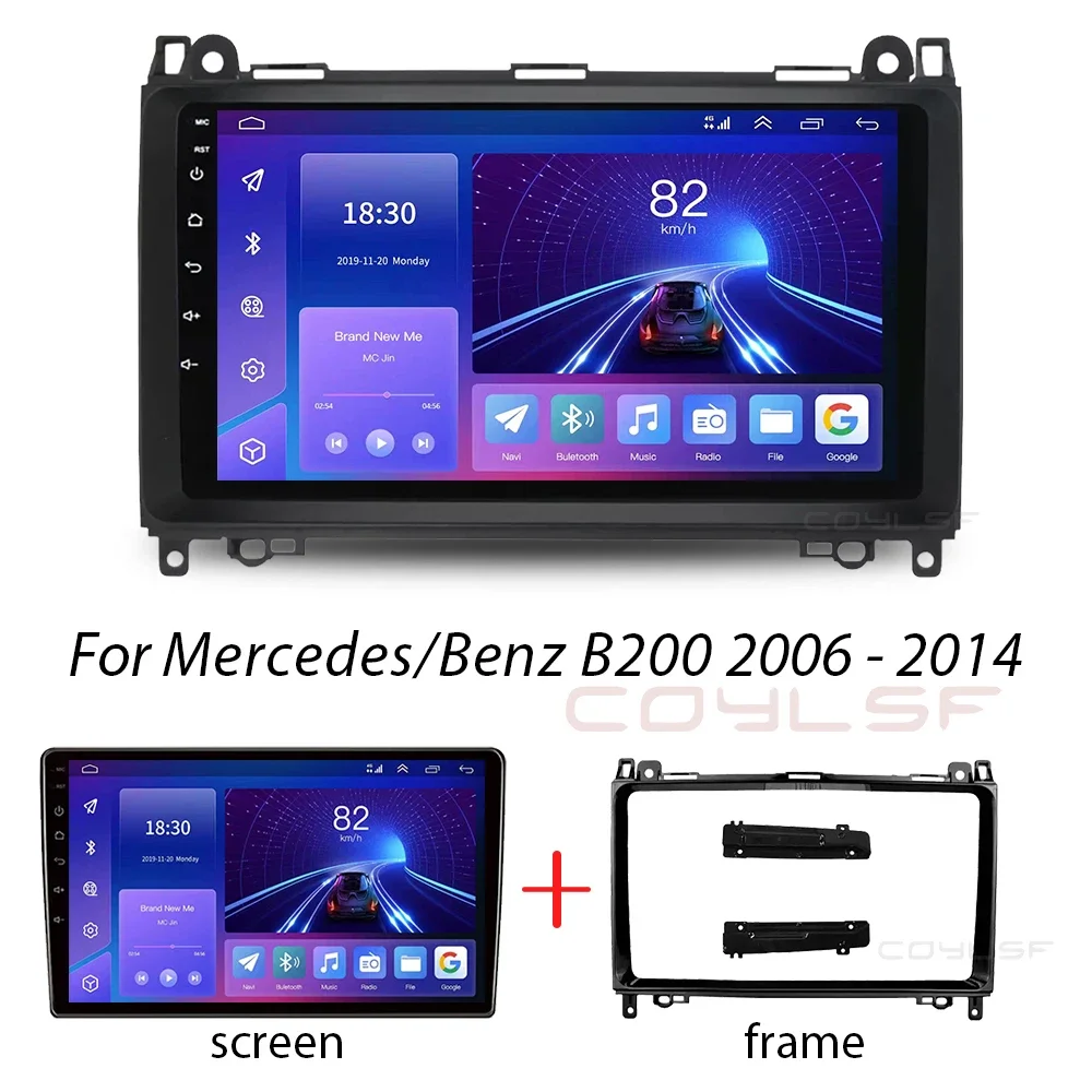 8+128G Android 13 Autoradio Multimediaspeler For Mercedes Benz W169 W245 W639 W906 Sprinter B160 B170 B200 Vito Viano A/B Klasse