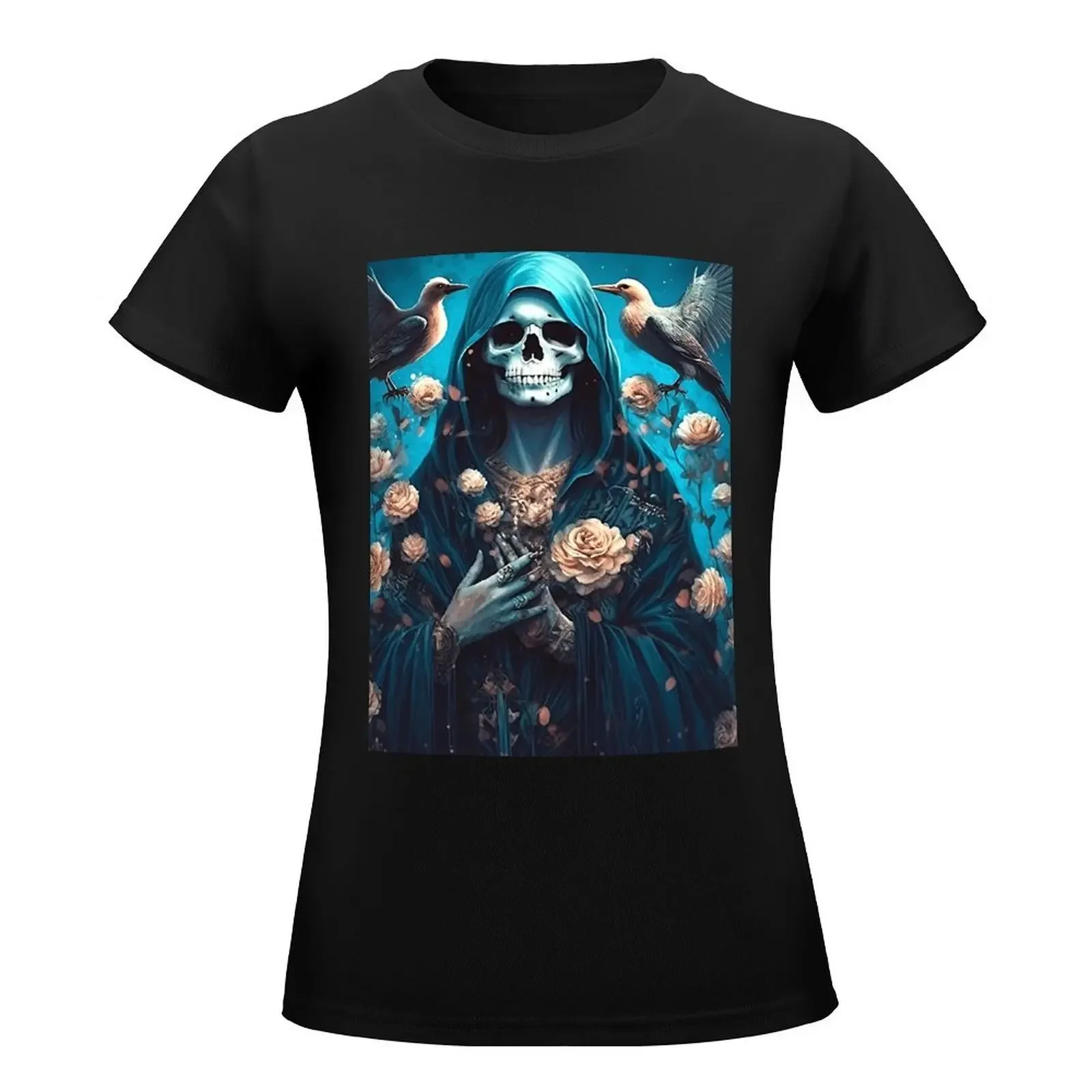 Nuestra Se?ora de la Santa Muerte Mother of Death T-Shirt korean fashion anime clothes female shirts graphic tees t shirt Women