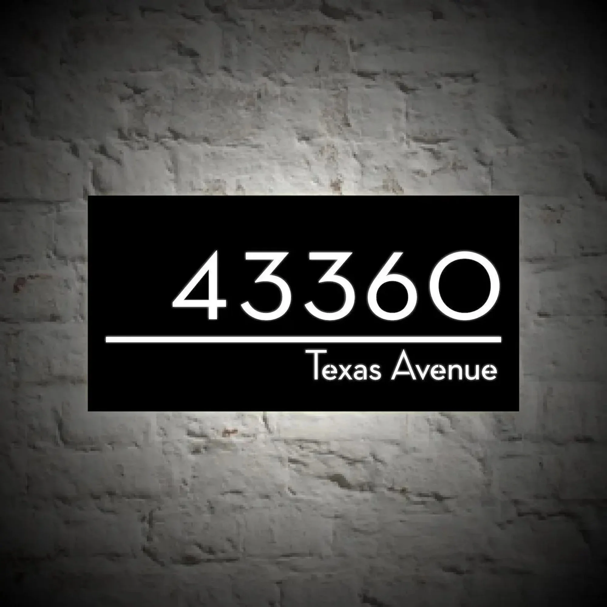 Eye-Catching LED House Number Sign Outdoor Address Plaque Three Color Options Personalized Number Plate Wall Decoration for Home
