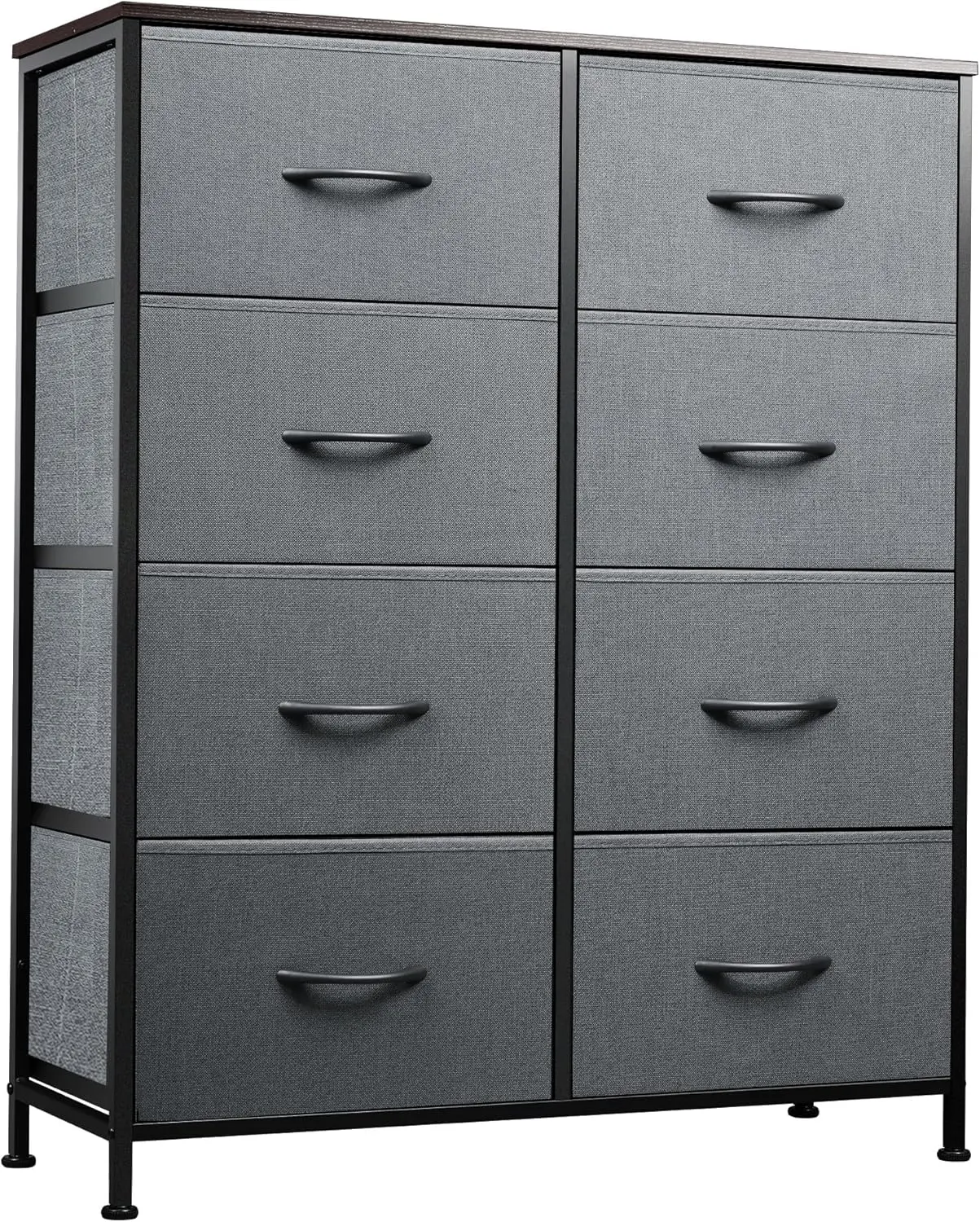 Fabric Dresser for Bedroom,Tall with 8 Drawers,Storage Tower with Fabric Bins,Double Dresser,Chest of Drawers for Closet