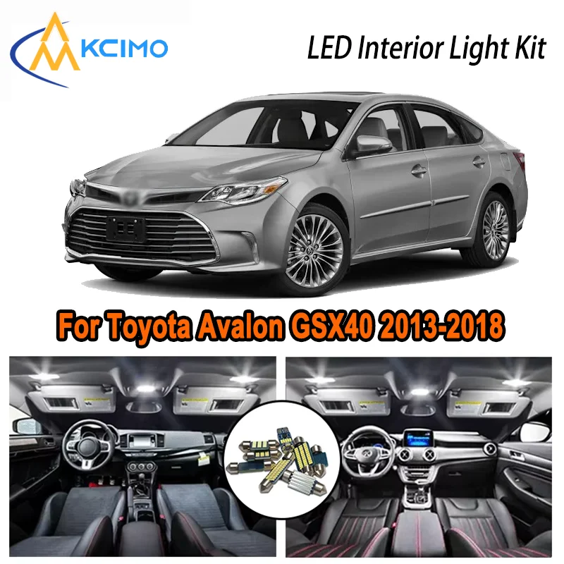 

For Toyota Avalon GSX40 2013-2018 2014 2015 2016 2017 LED Interior Dome Map Trunk Light Kit Car Led Lamps Canbus No Error