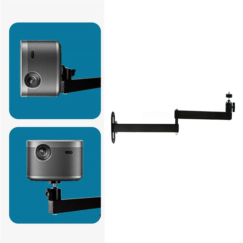 A73E-Foldable Projector Mounting Rack With Wall Mount Stand And Hanging Holder 1/4 Inch Screw Size For Secure Ceiling Installati
