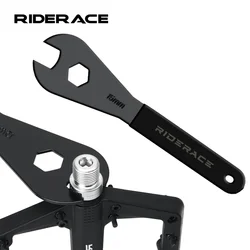 RIDERACE Bicycle Pedal Wrench 15mm Durable For MTB Mountain Bike Hubs Install Remover Removal Spanner Road Cycling Repair Tools