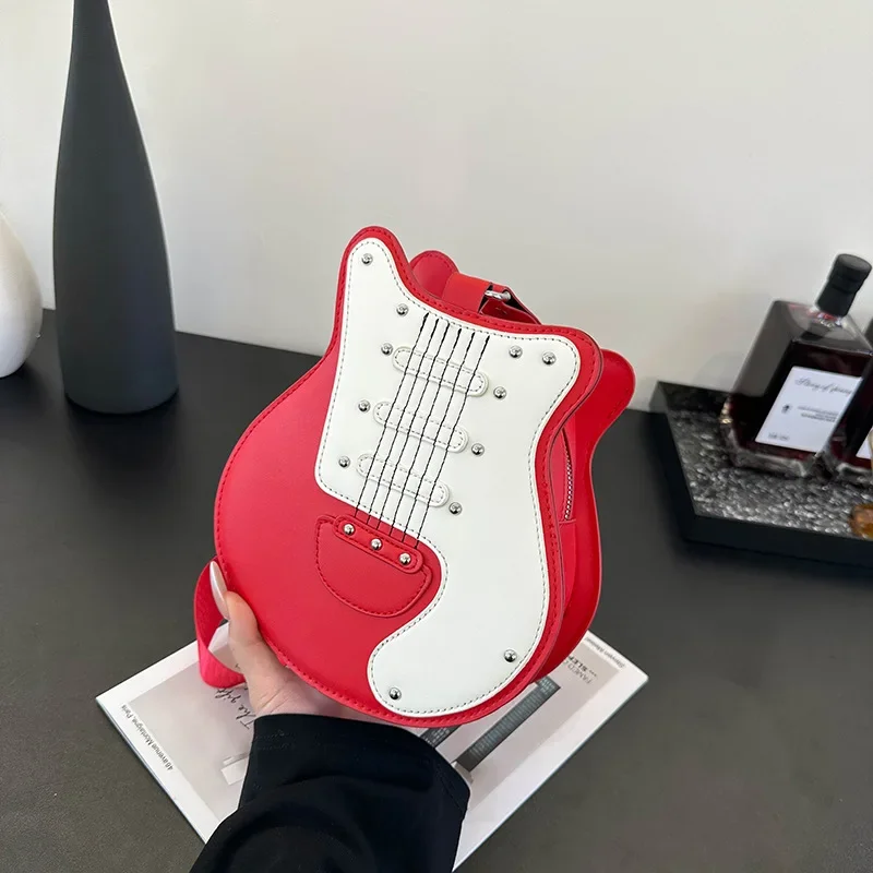 

Women's Personalized Violin Bag with Rivet Shoulder Strap Versatile Wide Shoulder Diagonal Guitar Bag for Musical Instruments