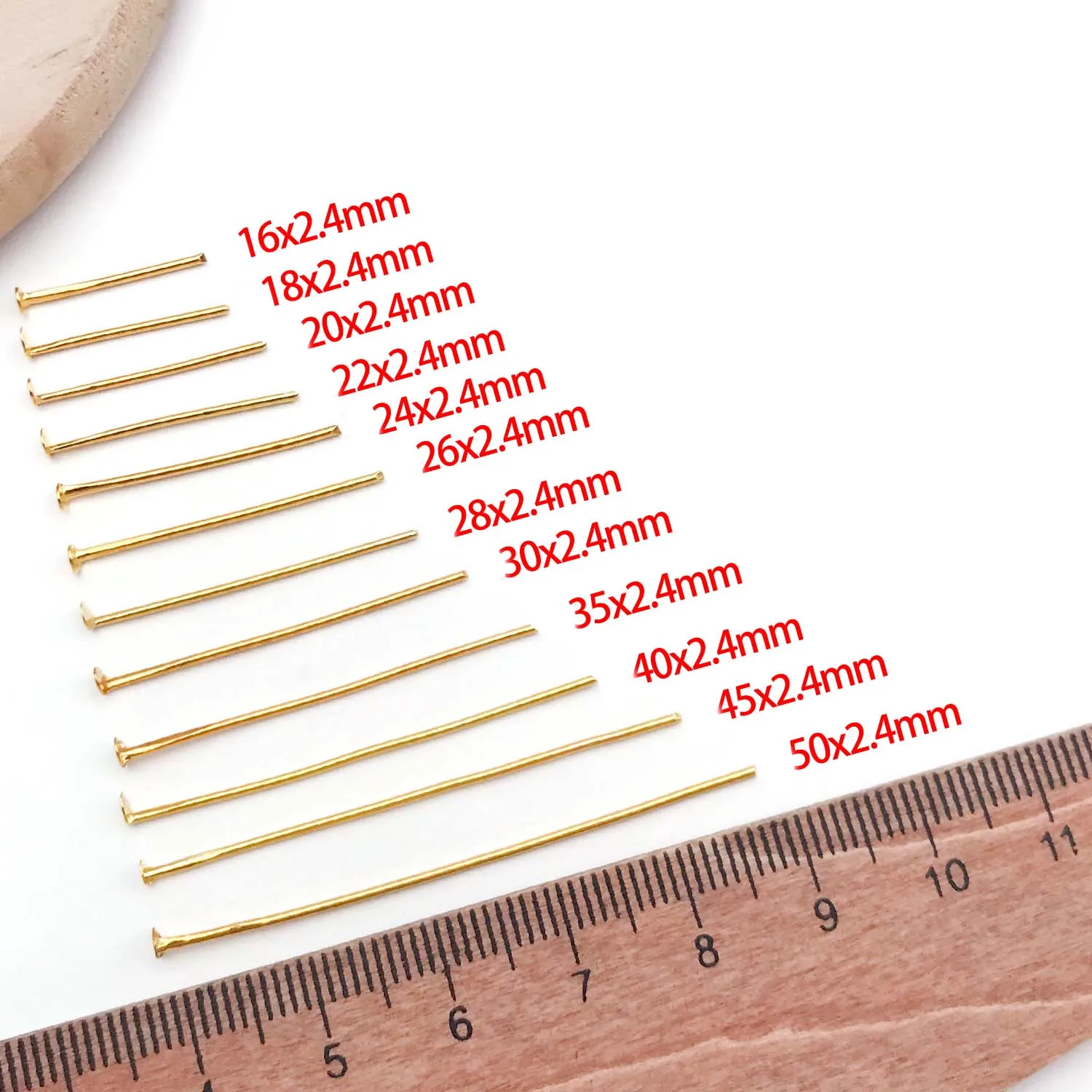 50pcs Iron Flat Head Pins, T-pins, for DIY Bracelets Necklaces Earrings Jewelry Making Accessories