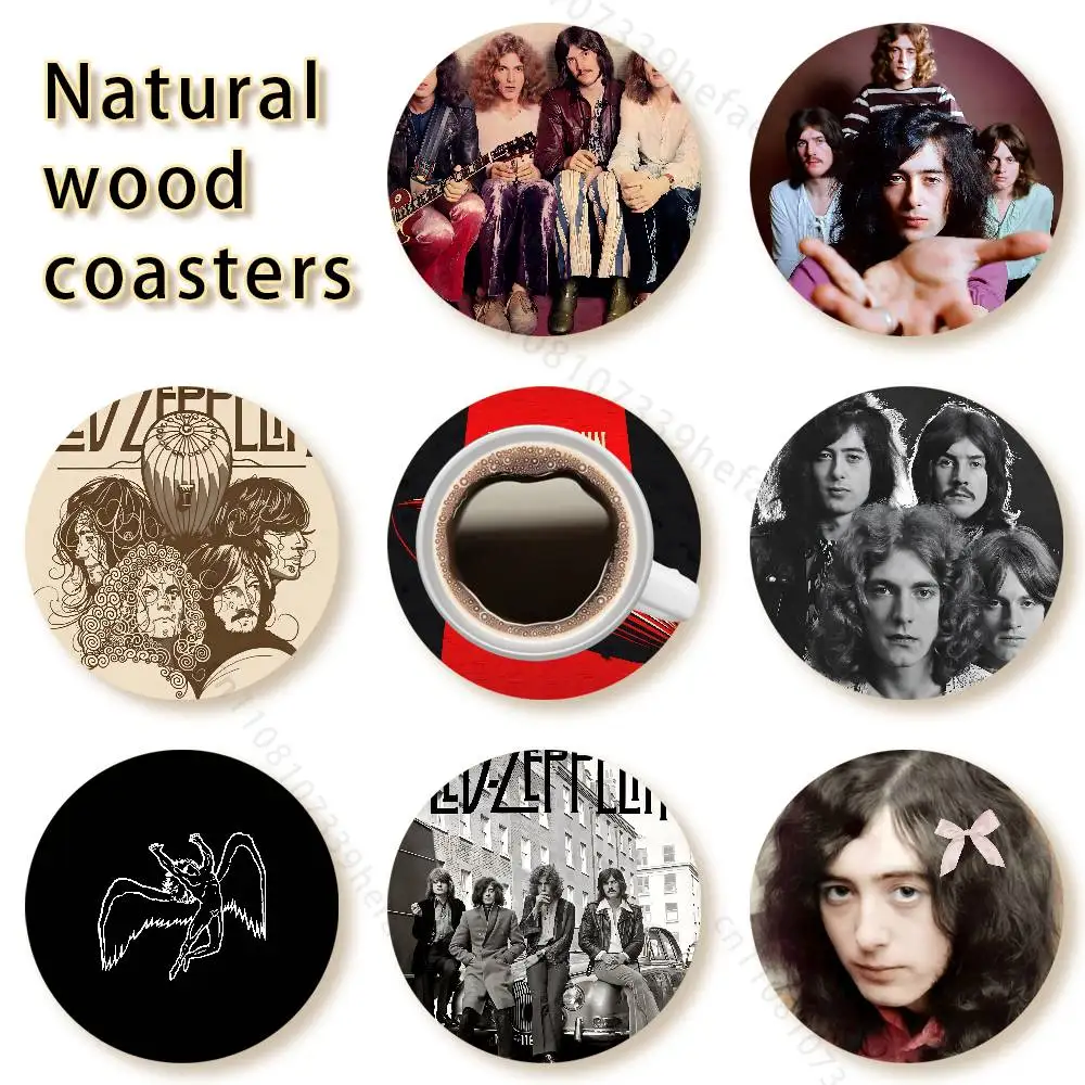 

Z-Zeppelin L-Led wooden anti-slip coasters, suitable for home office and living room decoration