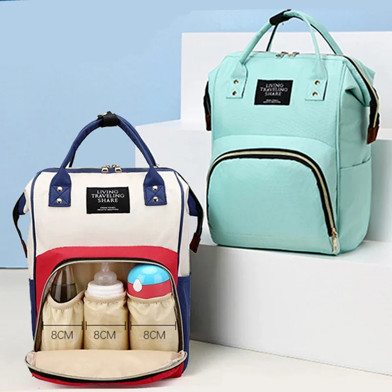 

Large Capacity Canvas Mummy Bag Multifunctional Baby Bottle Thermal Insulation Travel Storage Bag Fashion Mummy Bag Hanging Bag