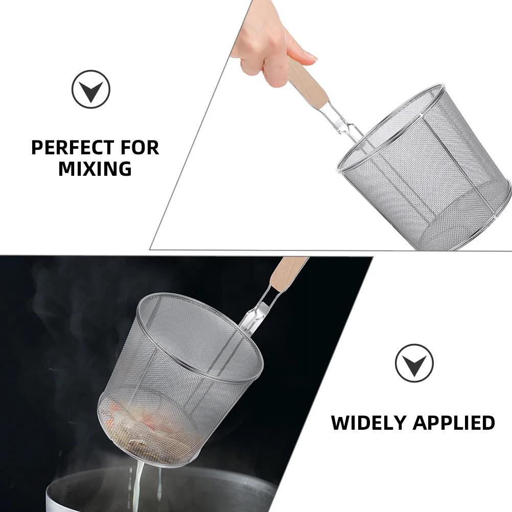 3 قطعة شبكة من الاستانلس استيل مصفاة ملعقة لقلي الطعام إناء/ قدر الطبخ المعكرونة مصفاة المطبخ أداة سلة المعكرونة غرامة شبكة