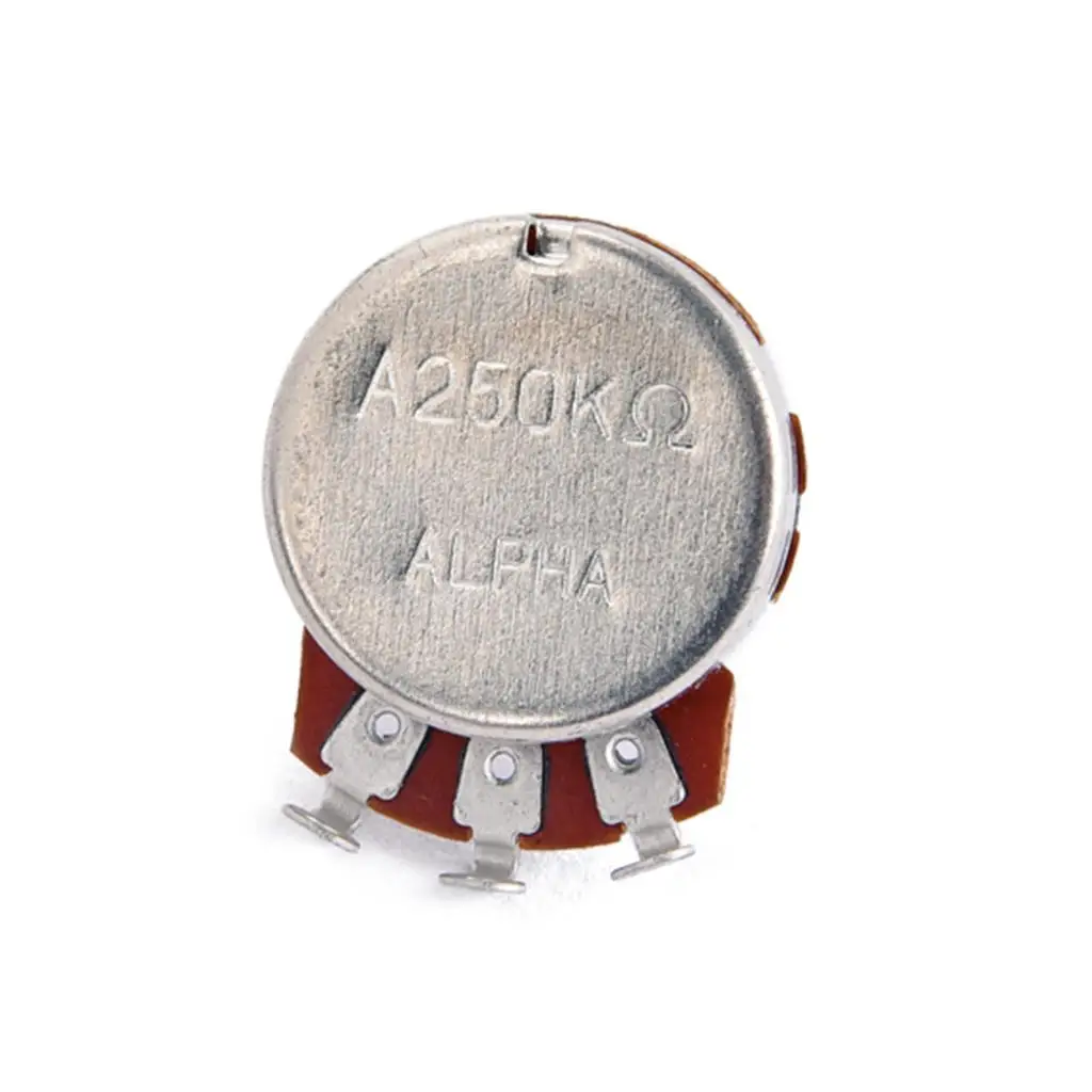 Split Shaft Guitar Potentiometer A250K Audio Copper Pot Tone Knob for Electric Guitar DIY Repair Kit